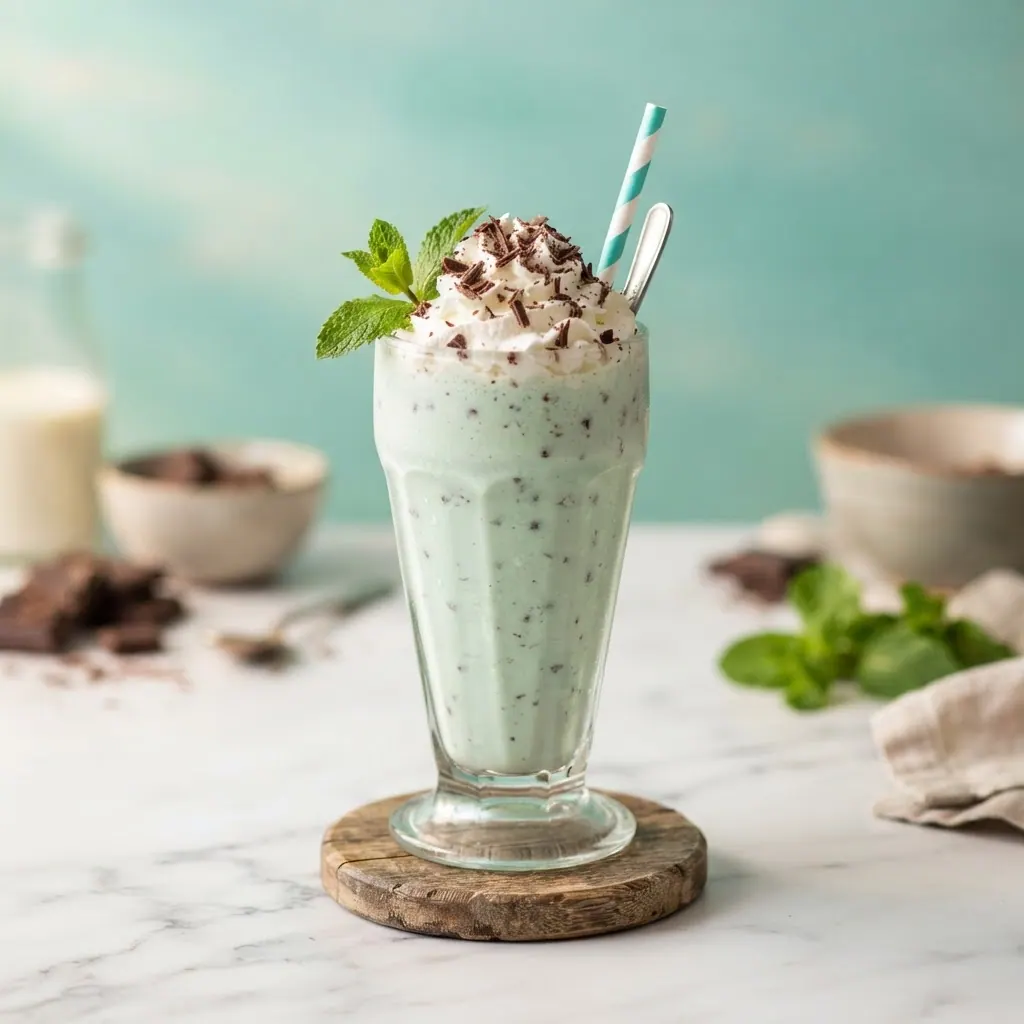 Mint Chocolate Milkshake — Milkshakes