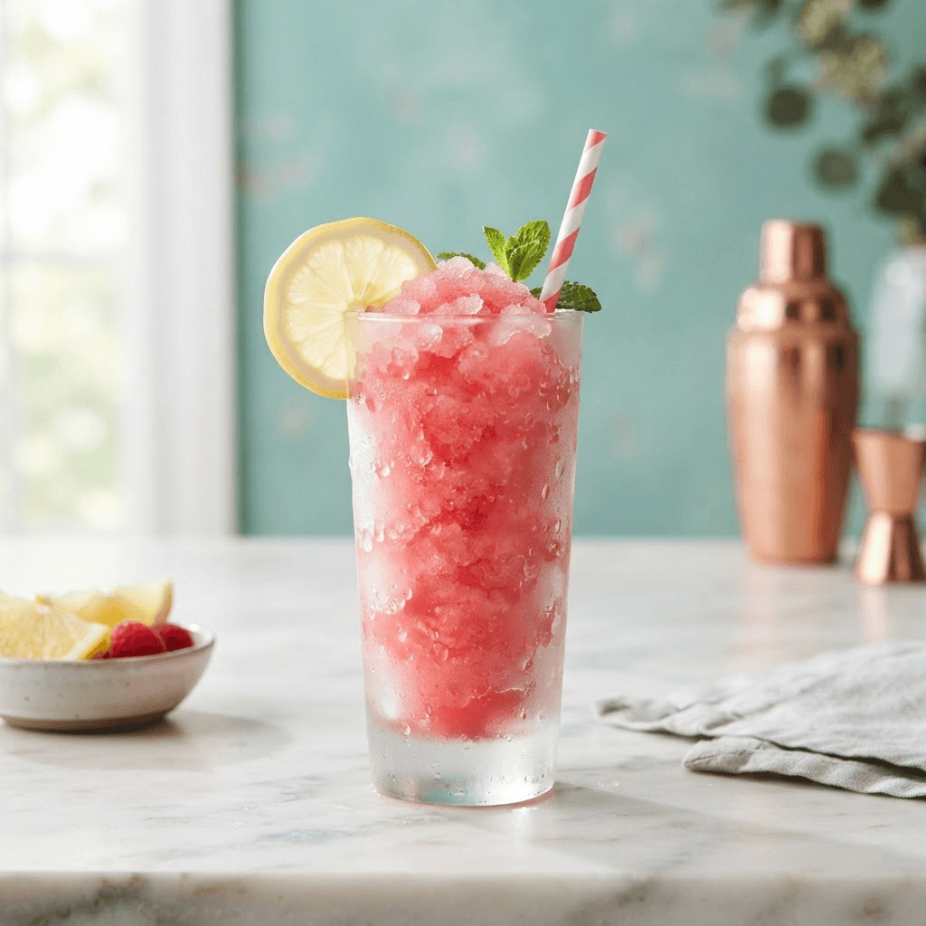 Spiked Pink Lemonade Slush