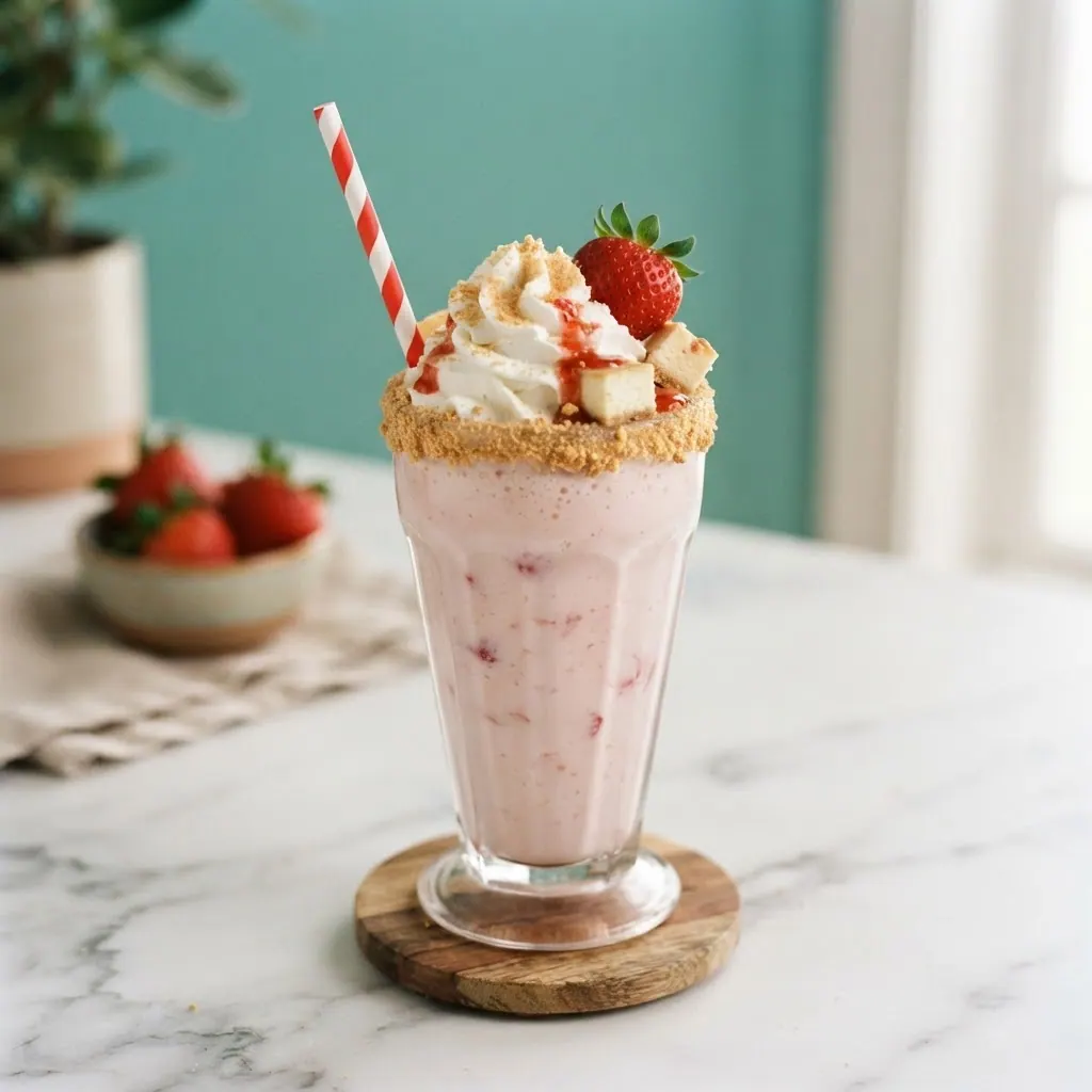 Jordbær Cheesecake Milkshake — Milkshakes